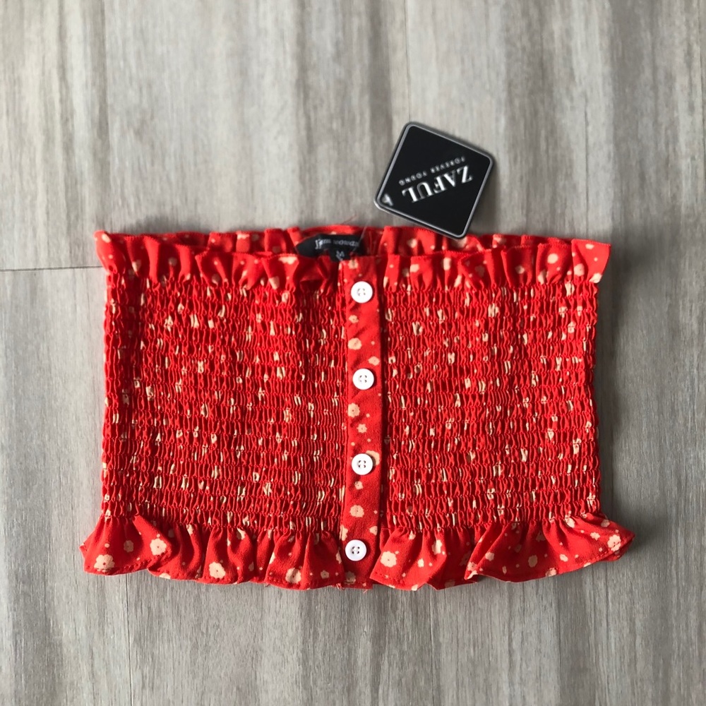 ZAFUL Floral Print Crop Top